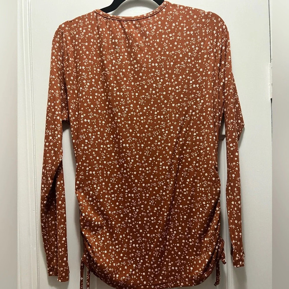 Staccato Floral Shirt with adjustable sides orange Large - Picture 2 of 3